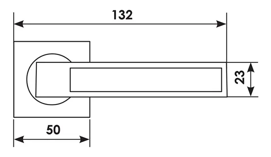 Ручка дверная DOLCE VITA S1 CSA раздельная на квадратной розетке, цвет - матовый хром, латунь фото 2 Ручка дверная DOLCE VITA S1 CSA раздельная на квадратной розетке, цвет - матовый хром, латунь фото купить в Иваново
