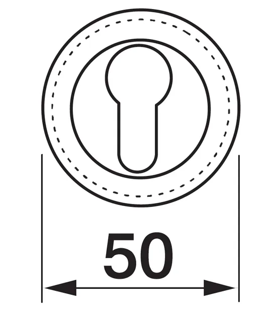 Накладка на замок LUX-KH-R4 CSA круглая под евроцилиндр, цвет матовый хром фото купить в Иваново