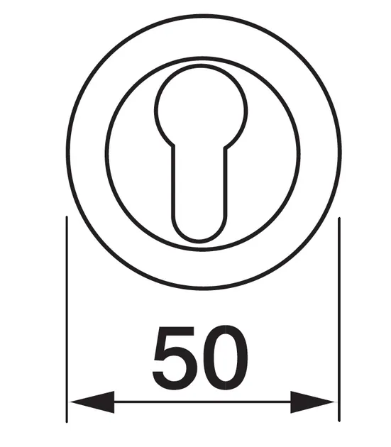 Накладка на замок LUX-KH-R2 CSA круглая под евроцилиндр, цвет матовый хром фото купить в Иваново
