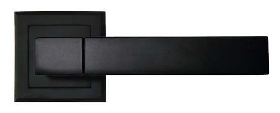 FUKOKU, ручка дверная на квадратной накладке MH-28 BL-S, цвет - черный фото купить в Иваново