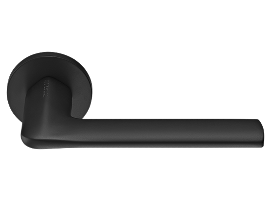 Ручка дверная "OAKA" на круглой розетке 6 мм, MH-61-R6 BL, цвет - чёрный фото купить Иваново