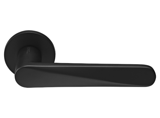 CAYAN - ручка дверная  на круглой розетке 6 мм, MH-58-R6 BL,  цвет - чёрный фото купить Иваново