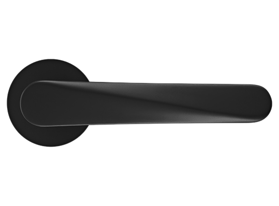 CAYAN - ручка дверная  на круглой розетке 6 мм, MH-58-R6 BL,  цвет - чёрный фото купить в Иваново